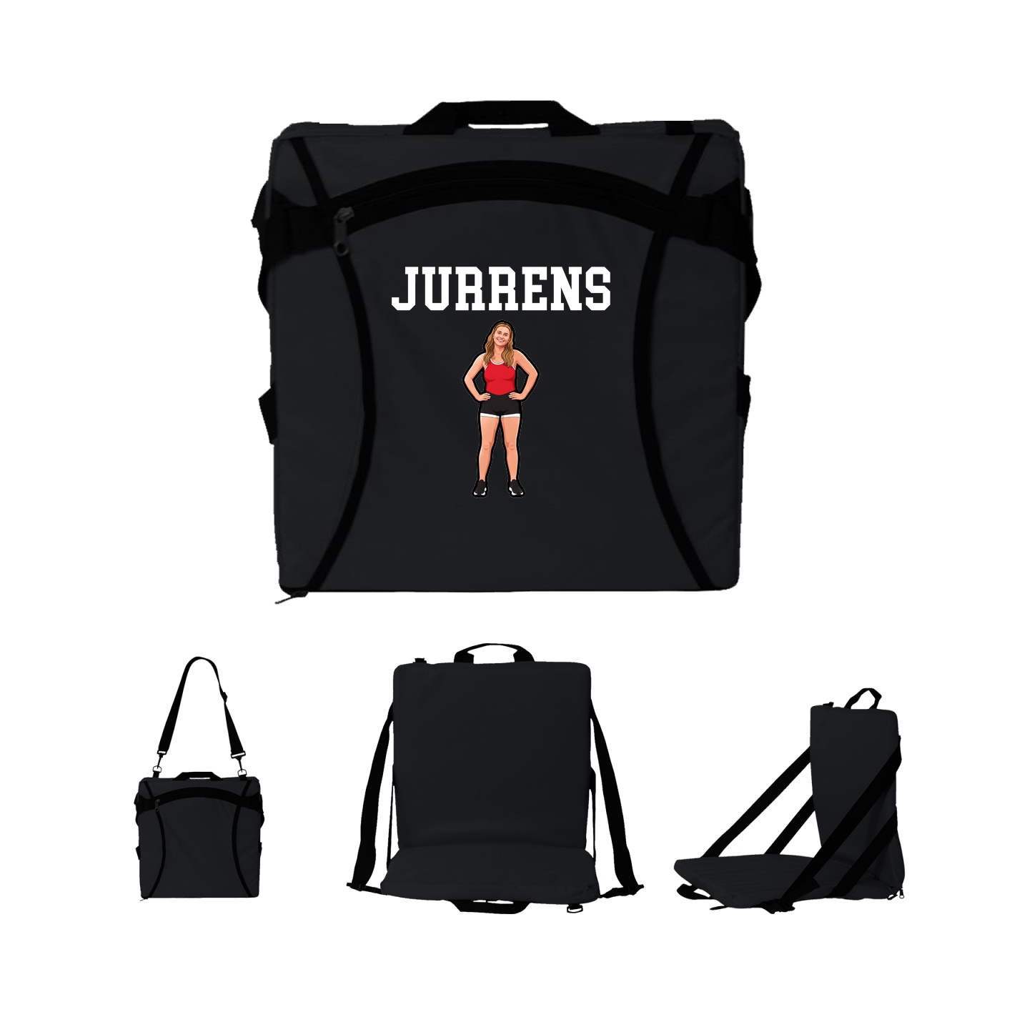 Folding Stadium Seat — Shirsey in Black