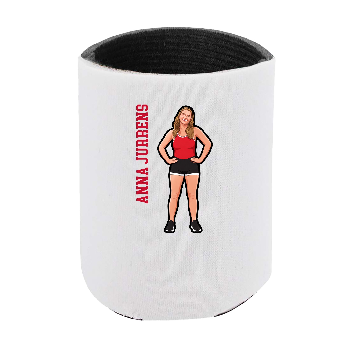 Can Holder — Name Vertical in White