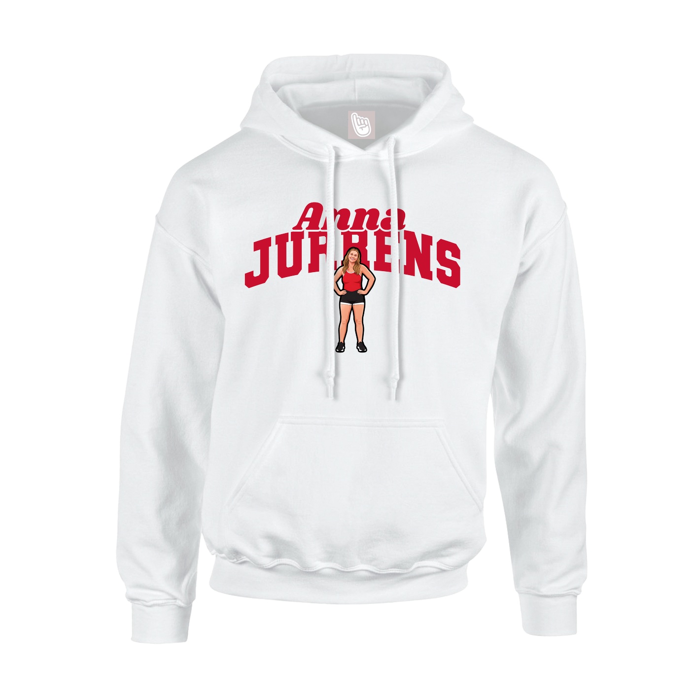 Youth Hoodie — Signature Arch in White