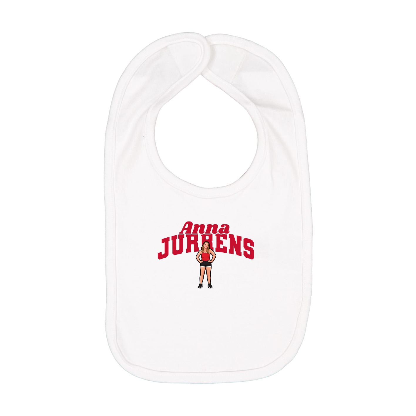 Infant Bib — Signature Arch in White