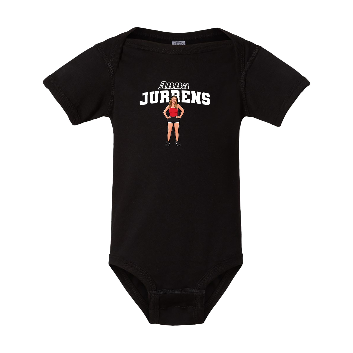 Baby Onesie — Name Arch in Black