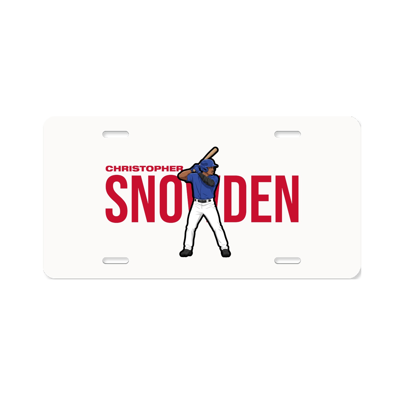 License Plate — Player Name in Classic