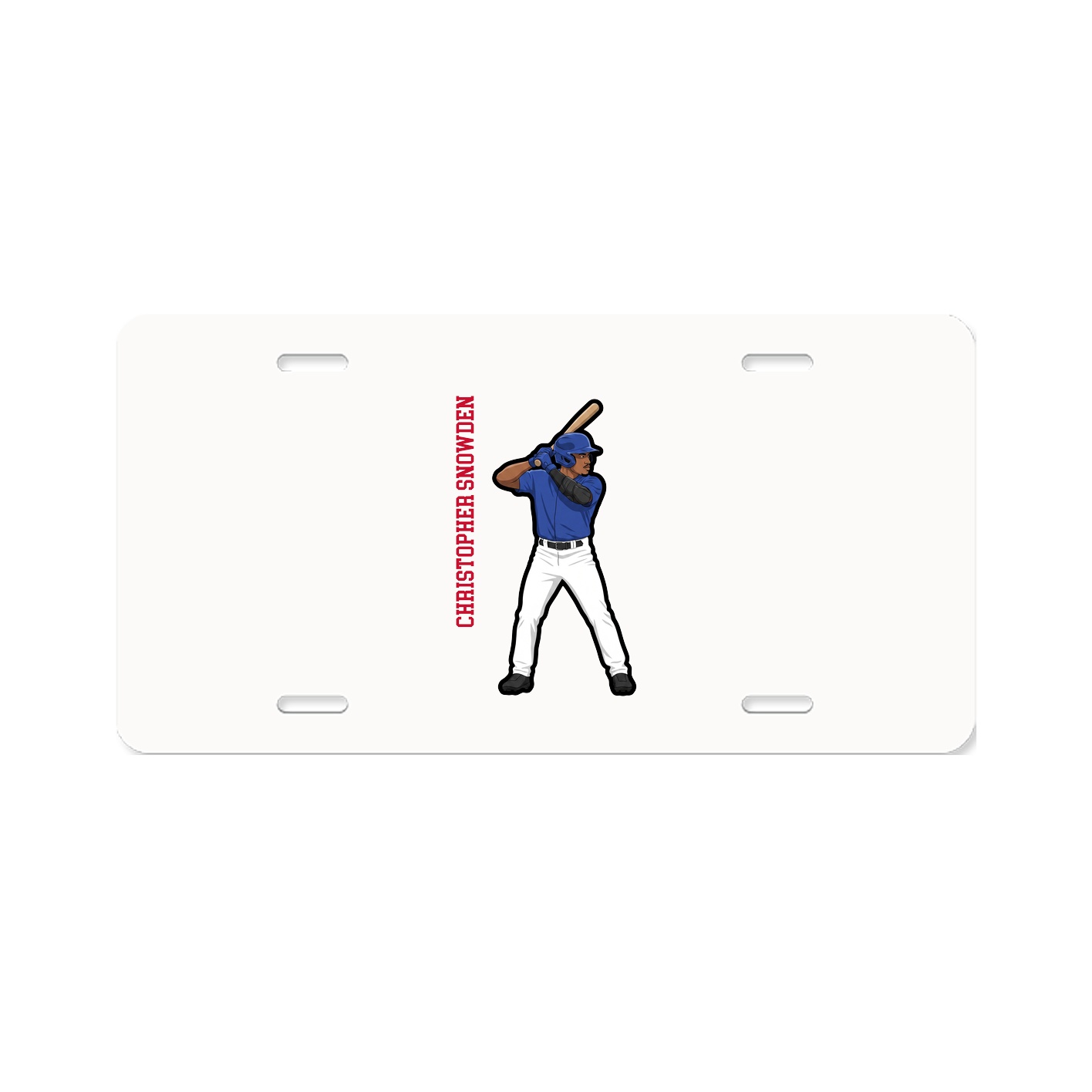 License Plate — Name Vertical in Classic