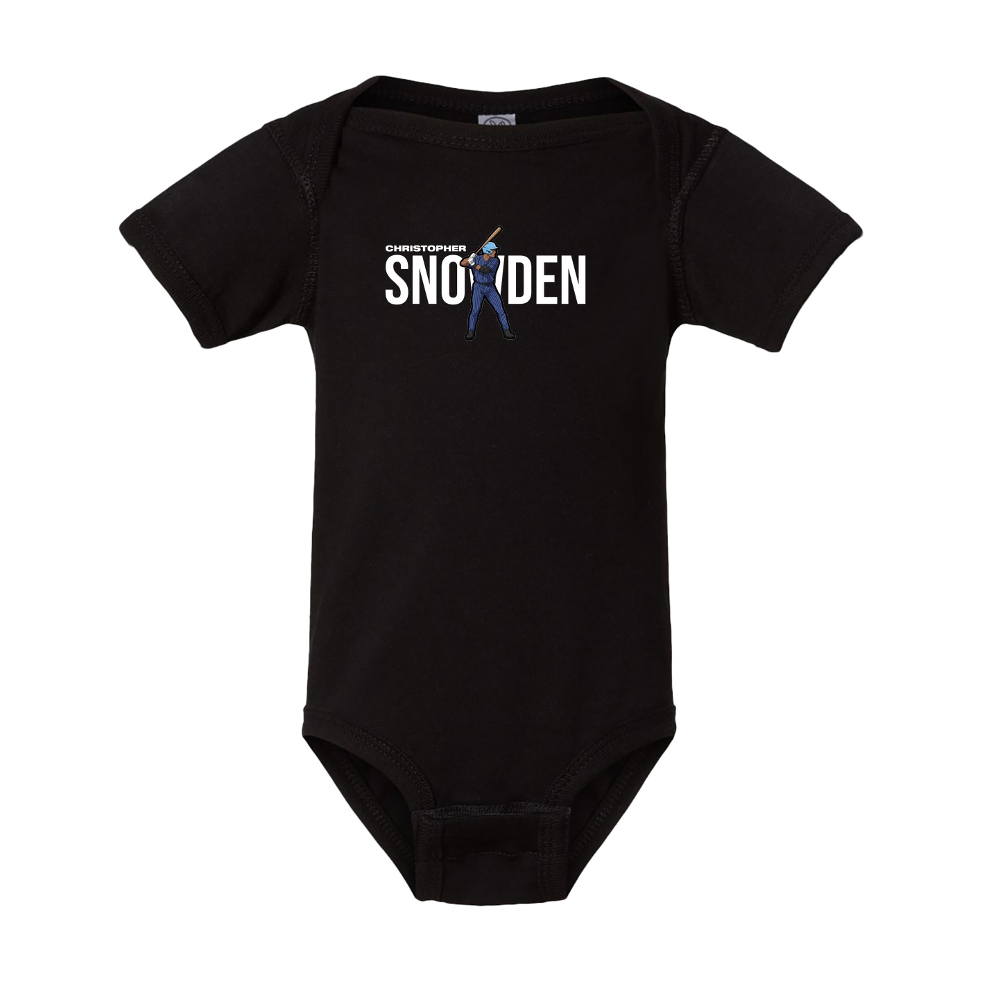 Baby Onesie — Player Name in Black