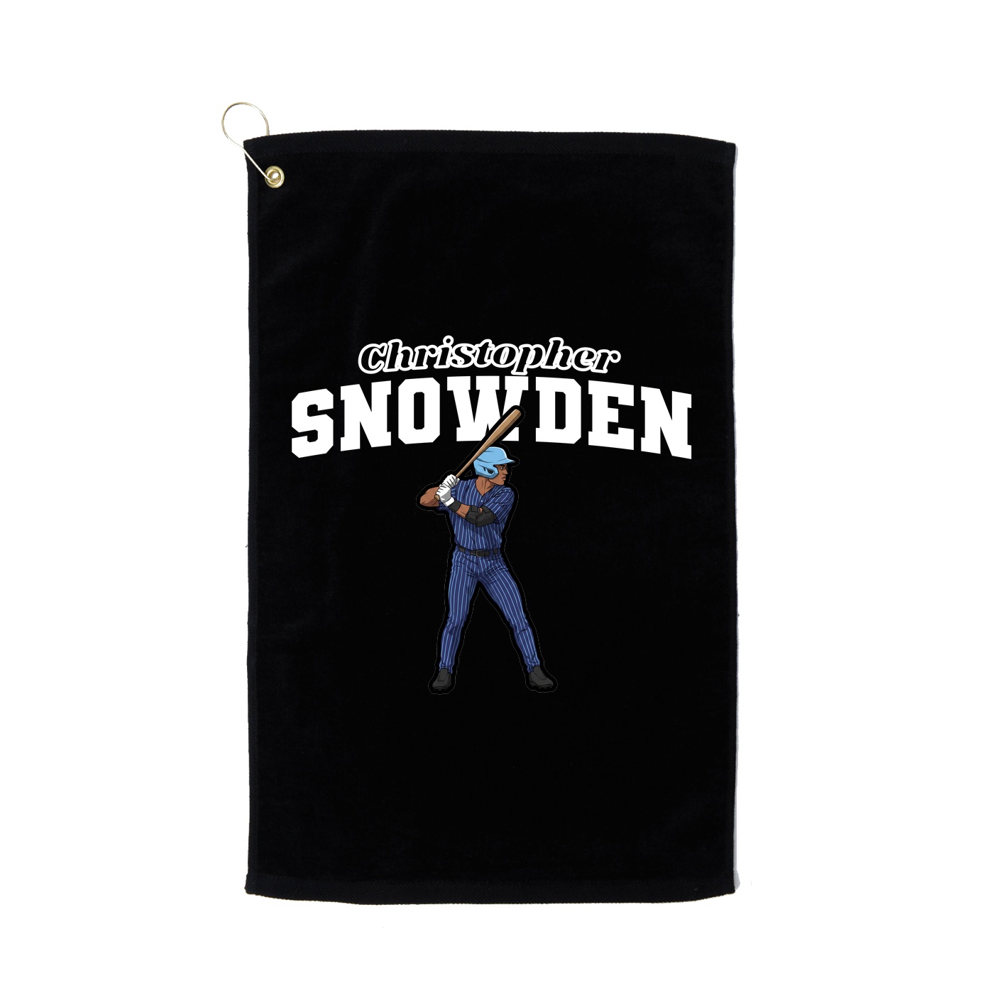 Golf Towel — Name Arch in Black