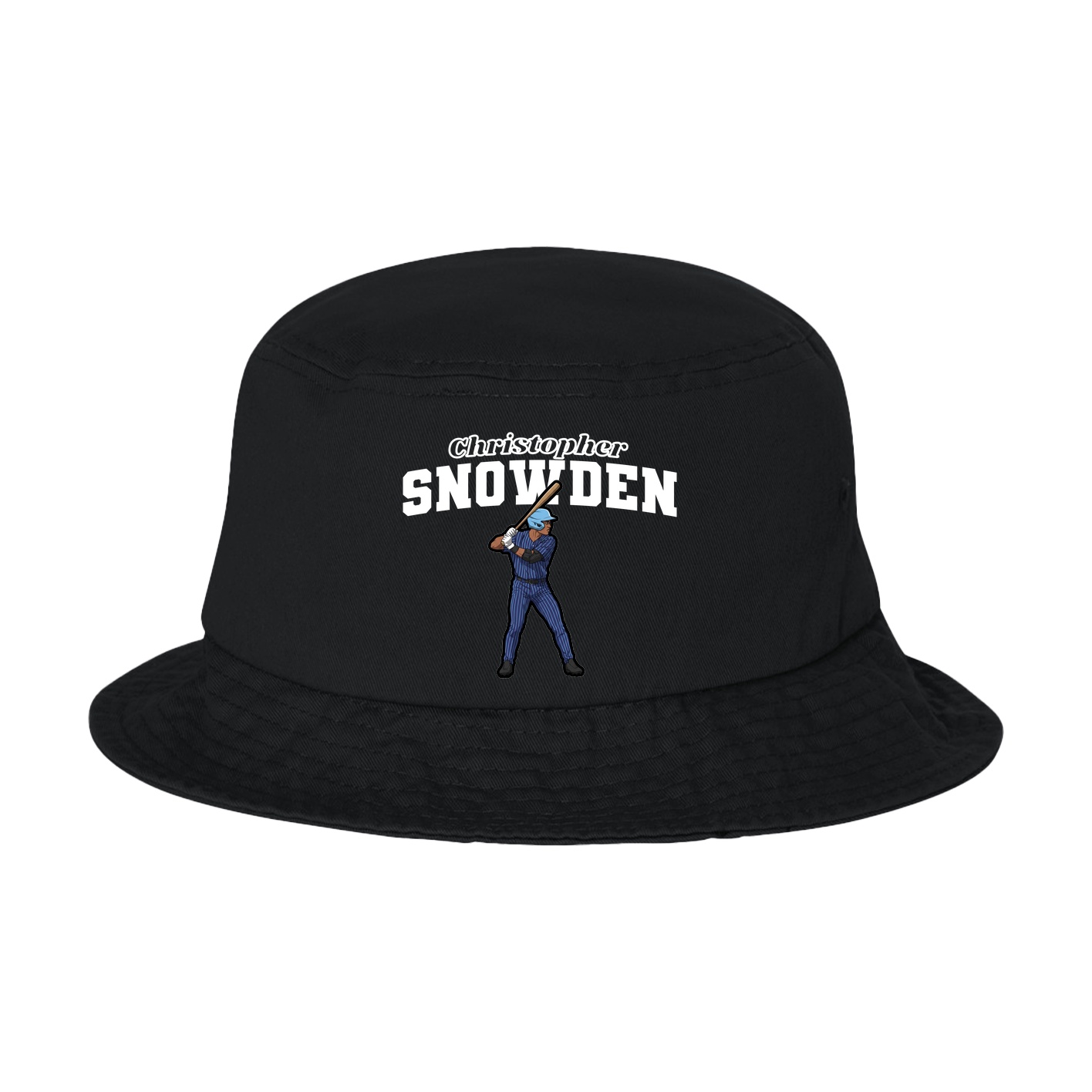 Bucket Cap — Name Arch in Black