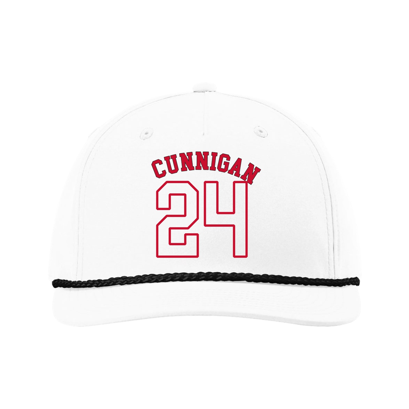 Five-Panel Classic Rope Cap — Shirsey Arch in White