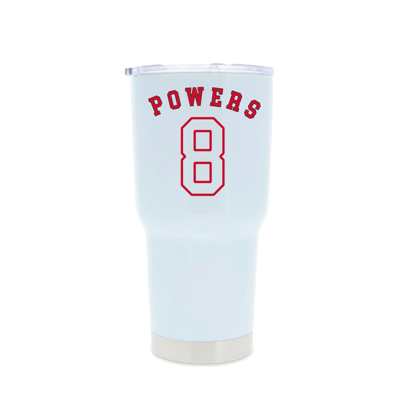30oz Stainless Steel Tumbler — Shirsey Arch in White
