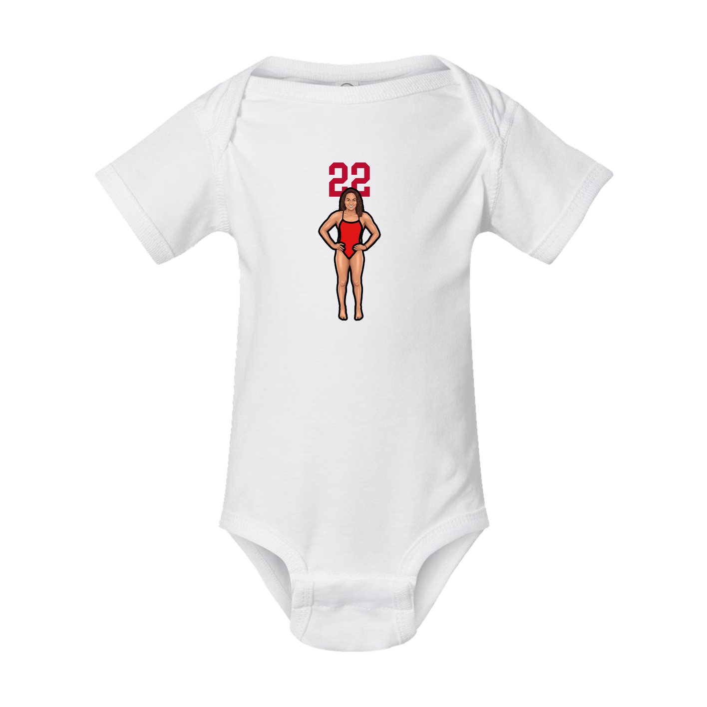 Baby Onesie — Number Top in White