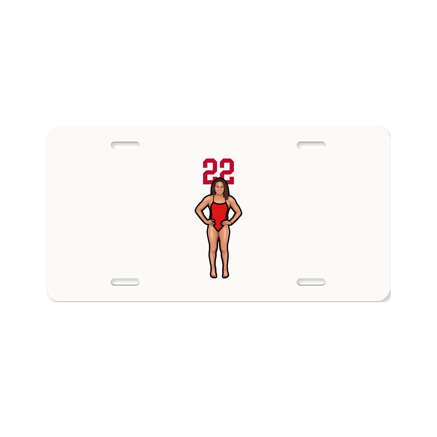 License Plate — Number Top in Classic