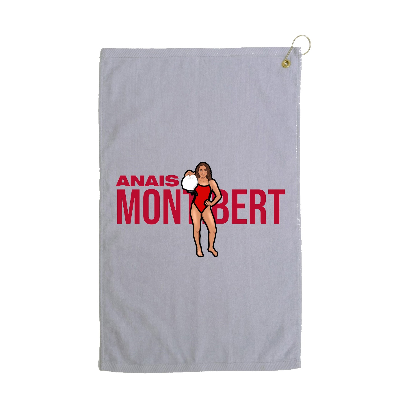 Golf Towel — Player Name in Grey