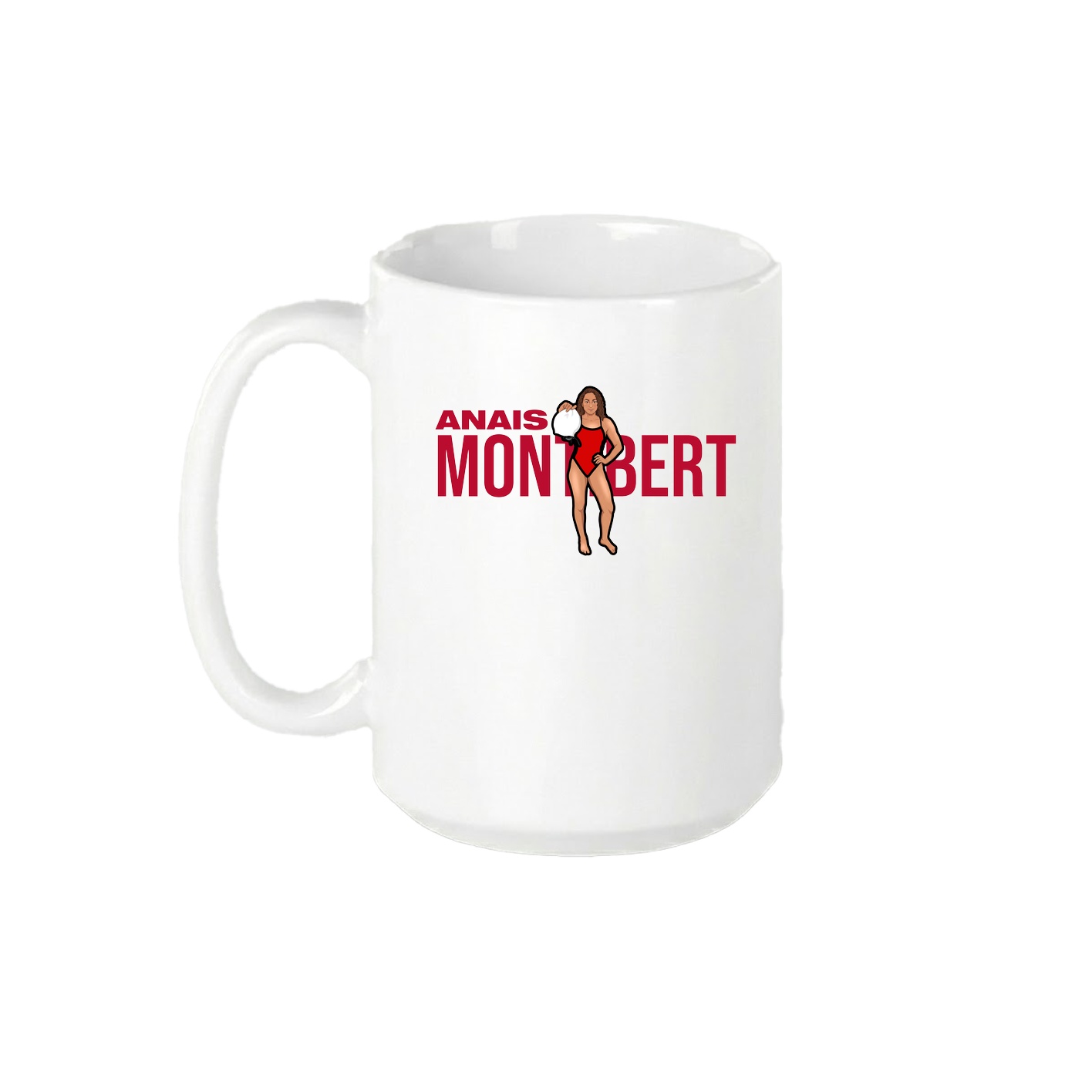 15oz Coffee Mug — Player Name in White