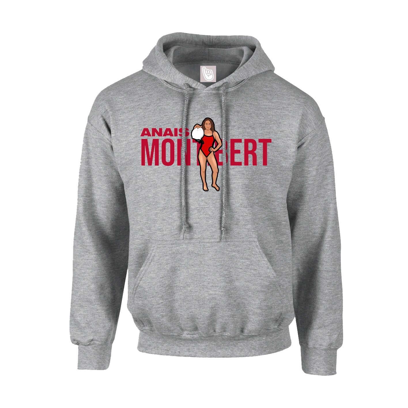 Youth Hoodie — Player Name in Grey