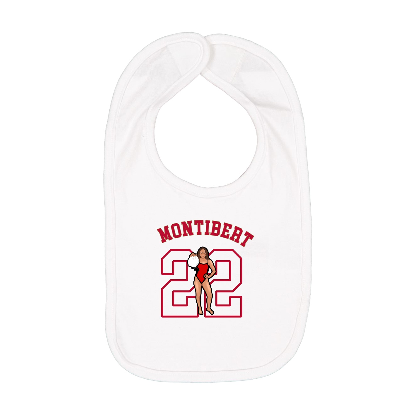 Infant Bib — Shirsey Arch in White