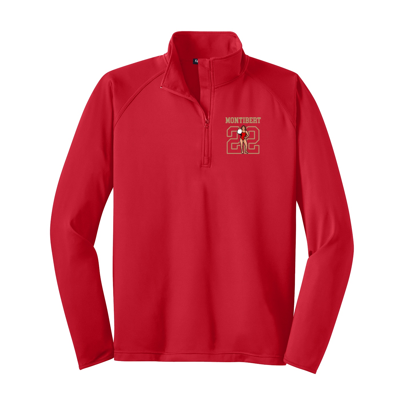 Q-Zip Pullover — Shirsey in Red