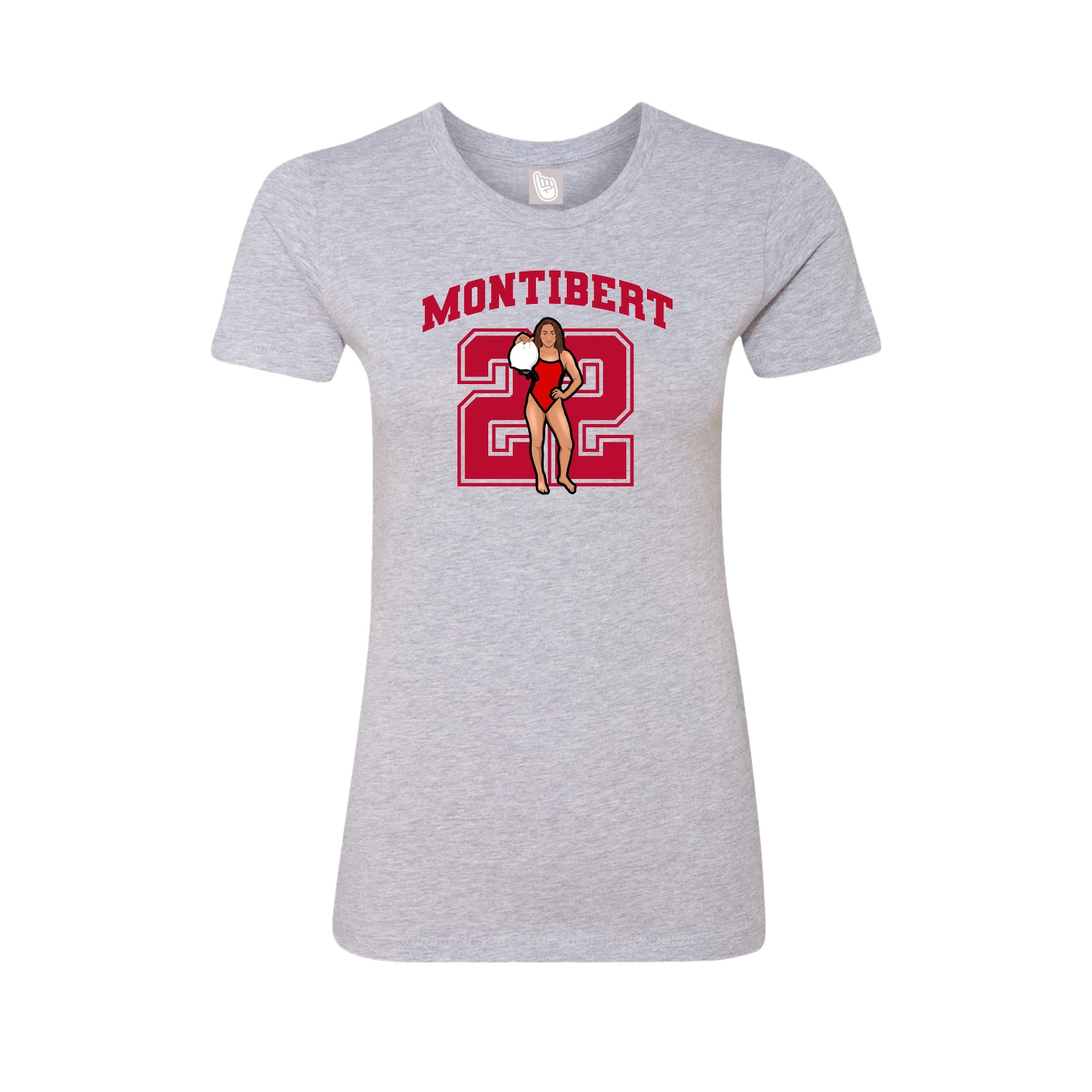 Womens Tee — Number in Grey