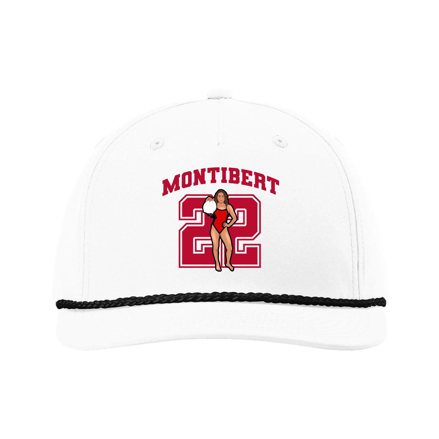 Five-Panel Classic Rope Cap — Number in White
