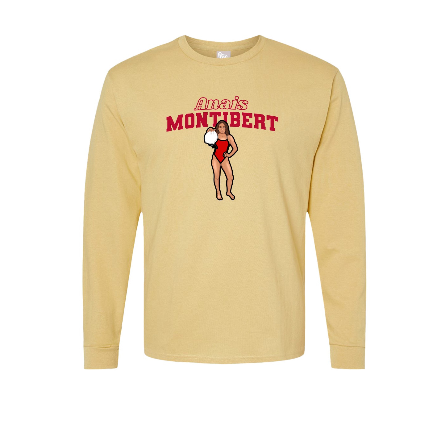 Long Sleeve Tee — Name Arch in Vegas Gold