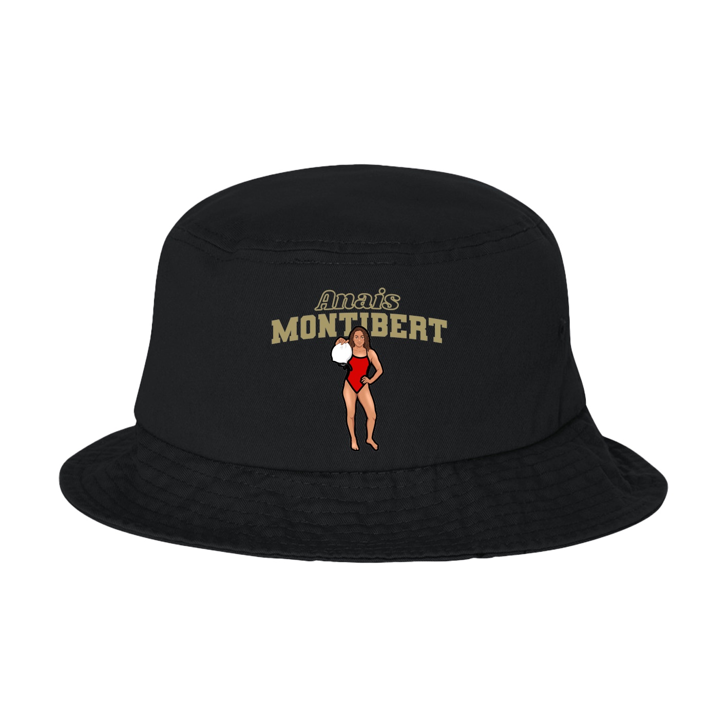 Bucket Cap — Name Arch in Black