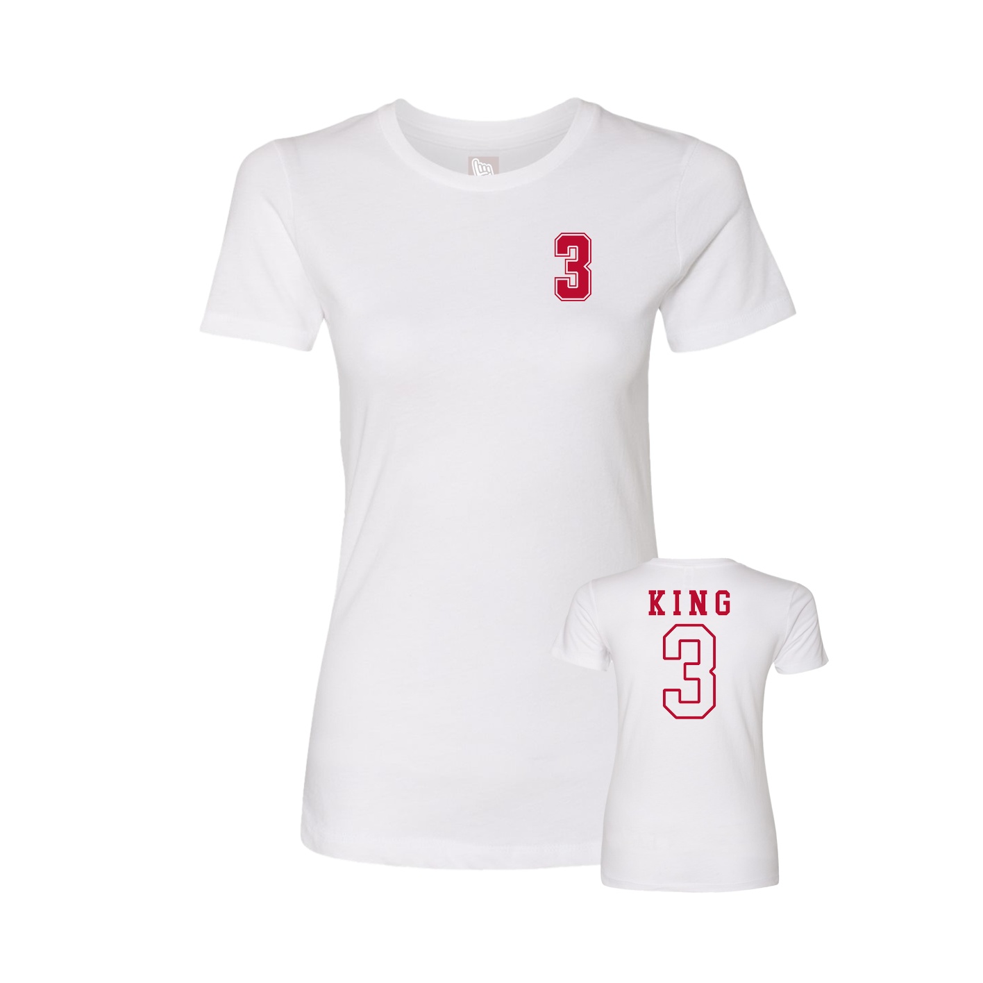 Womens Tee — Chest Back in White