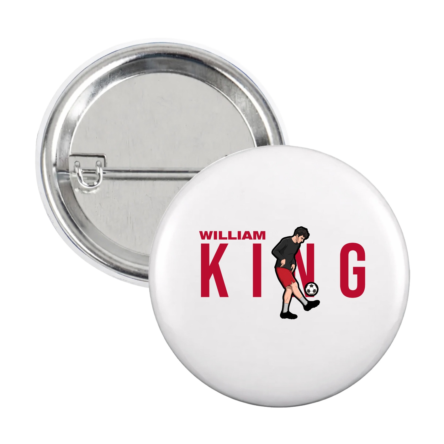 Game Day Button — Player Name in White