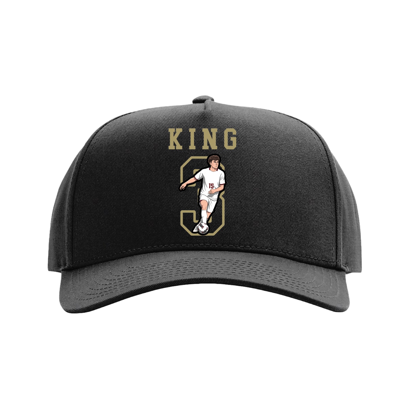 Full Fabric Five-Panel Champ Cap — Shirsey in Black