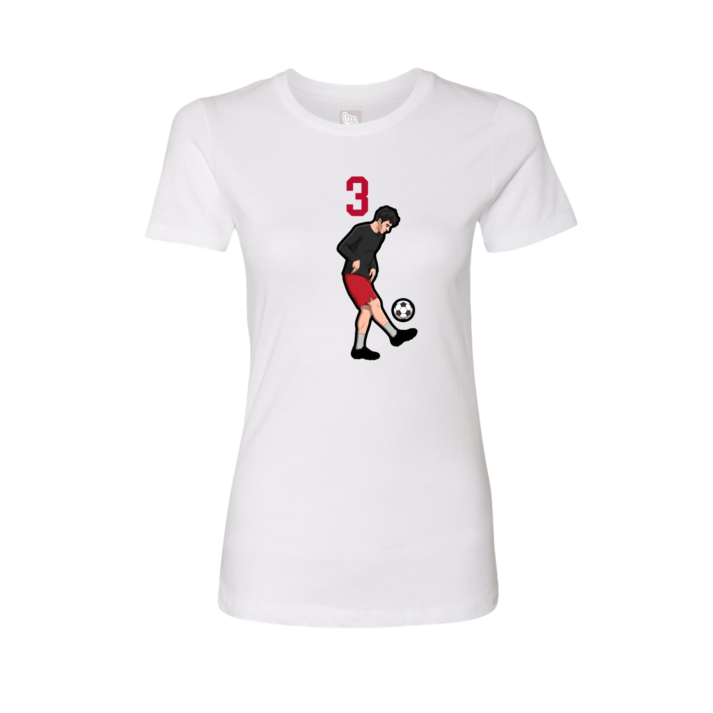 Fitted Women's Tee — Number Top in White