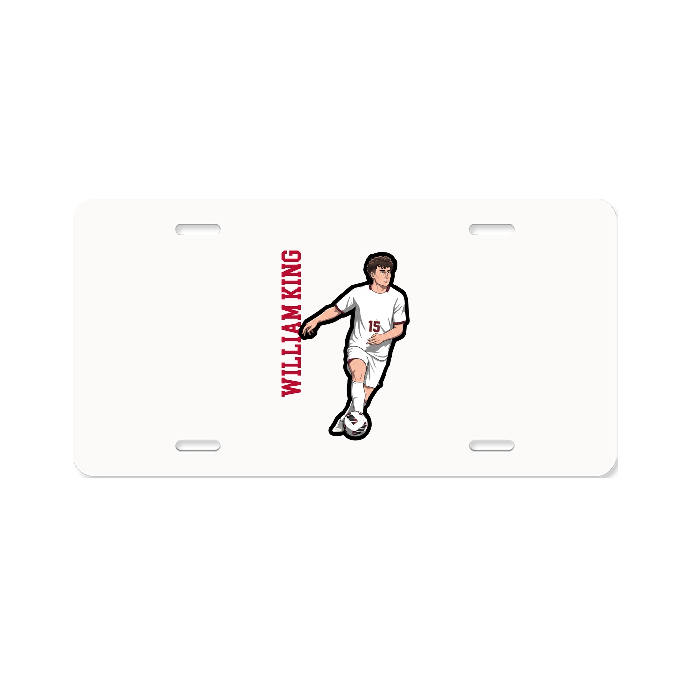 License Plate — Name Vertical in Classic