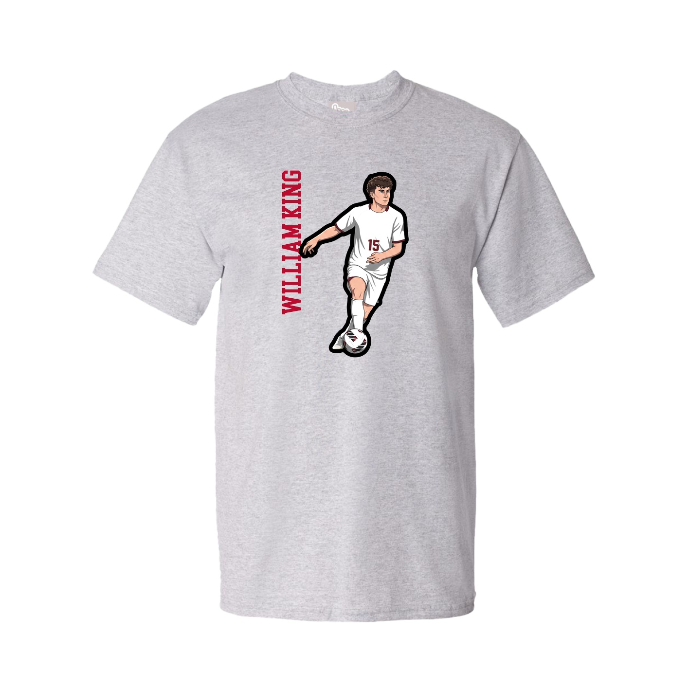 Tee — Name Vertical in Grey
