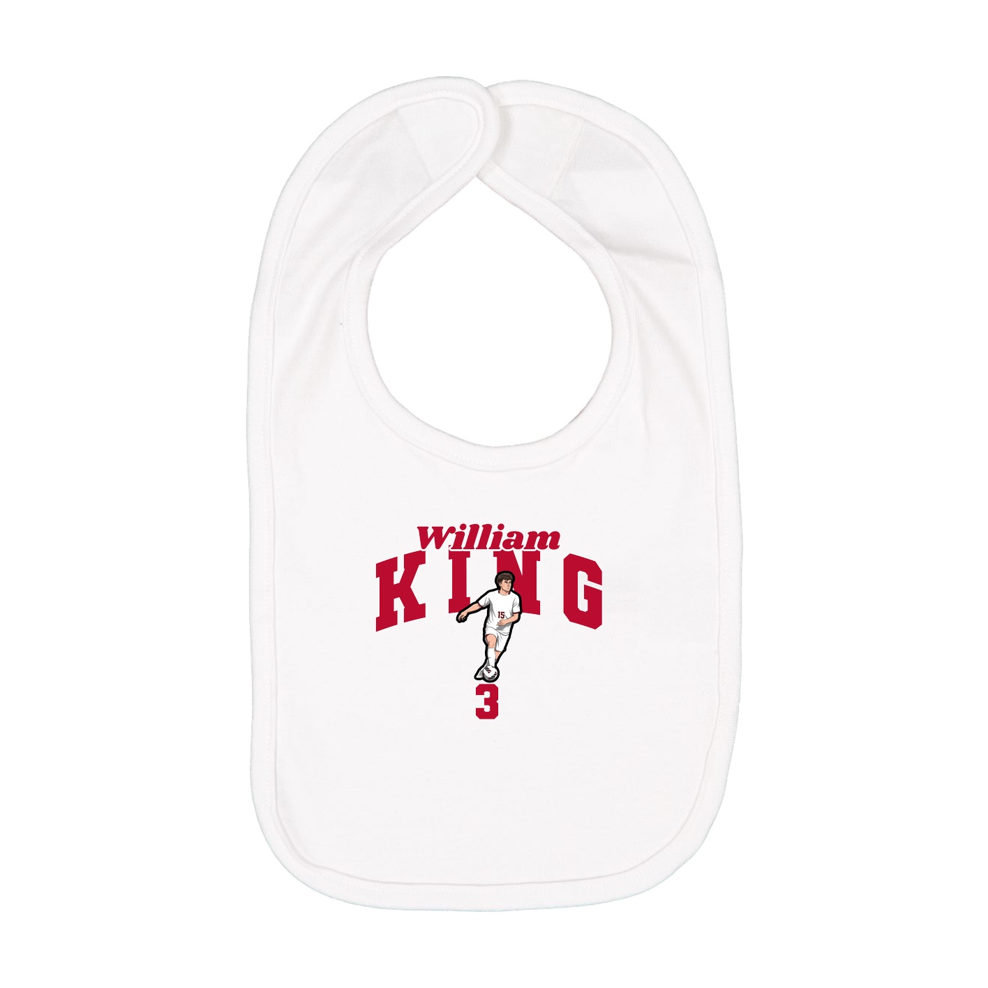 Infant Bib — Signature Arch in White
