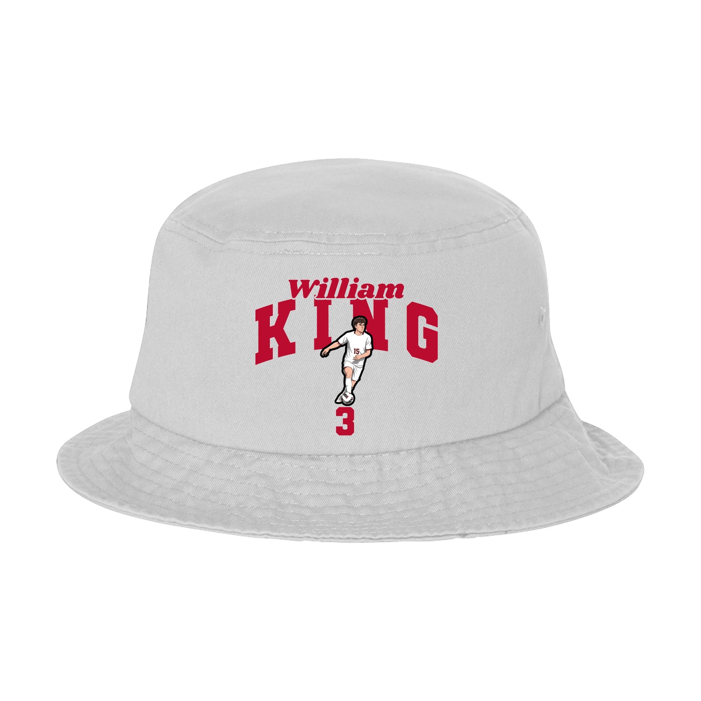 Bucket Cap — Signature Arch in White