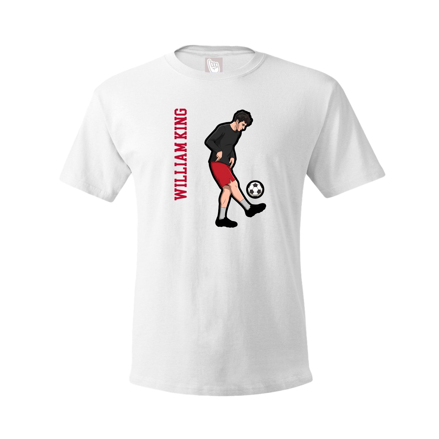 Tee — Name Vertical in White