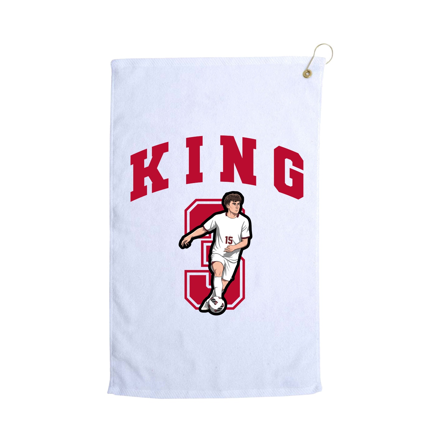 Golf Towel — Number in White