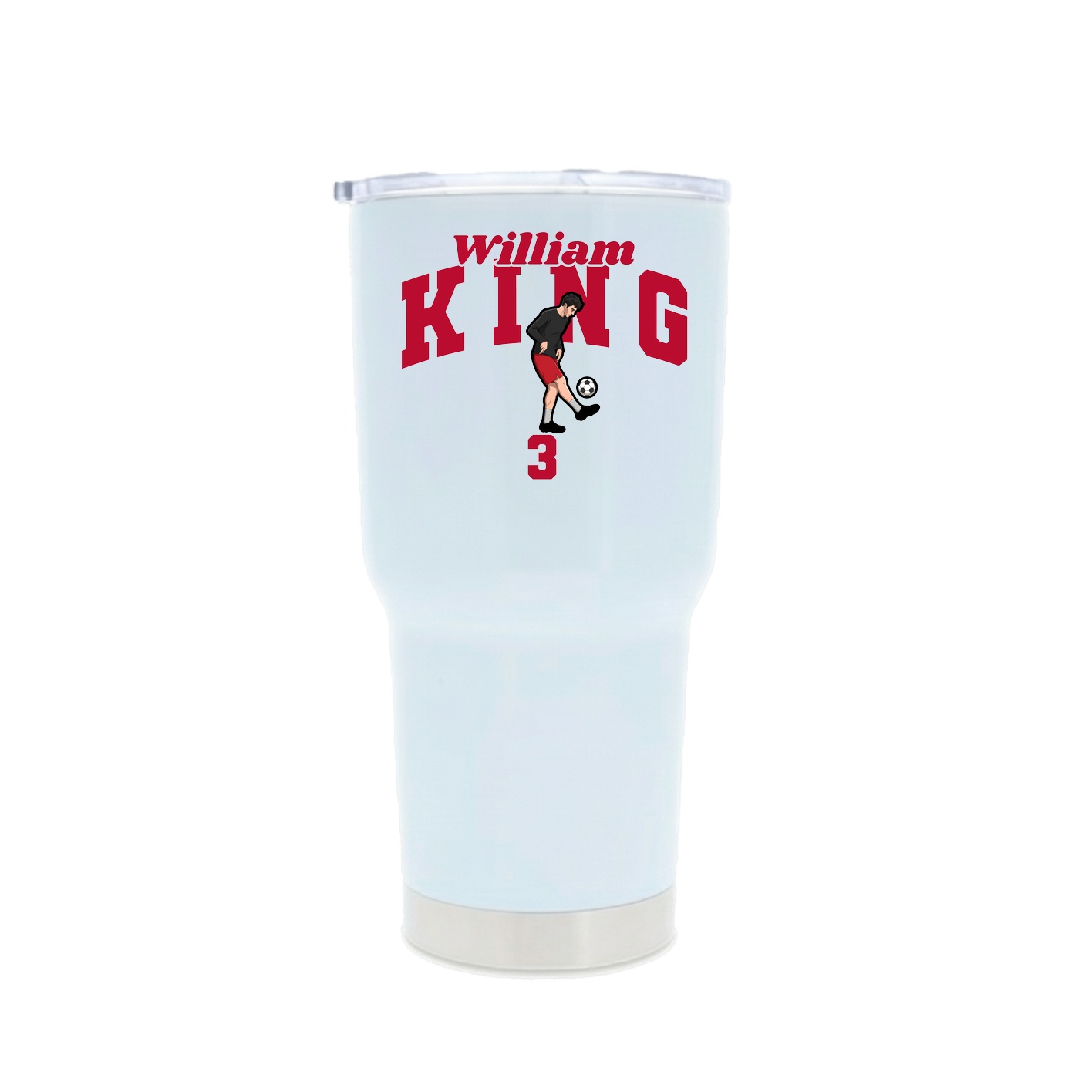 30oz Stainless Steel Tumbler — Signature Arch in White