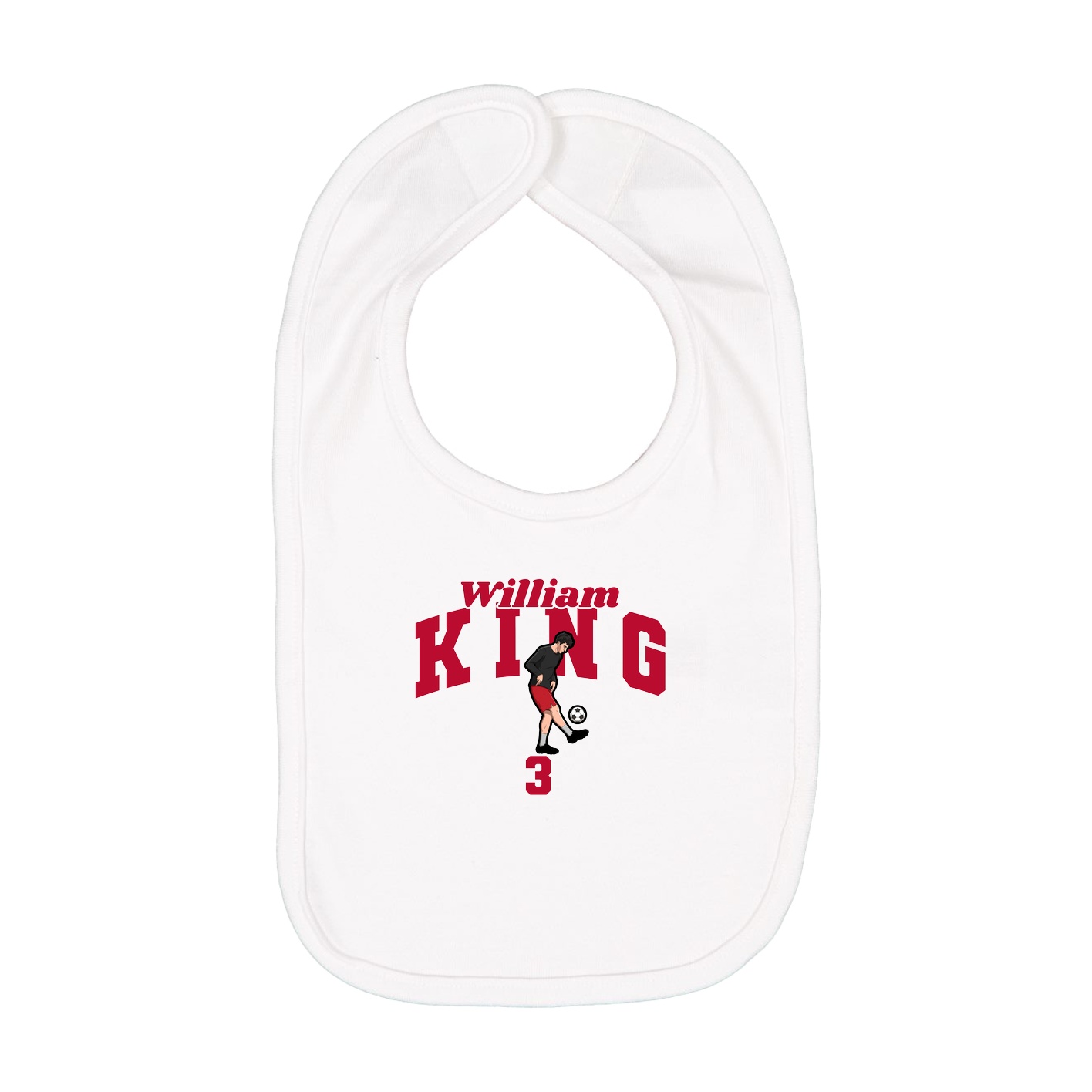 Infant Bib — Signature Arch in White
