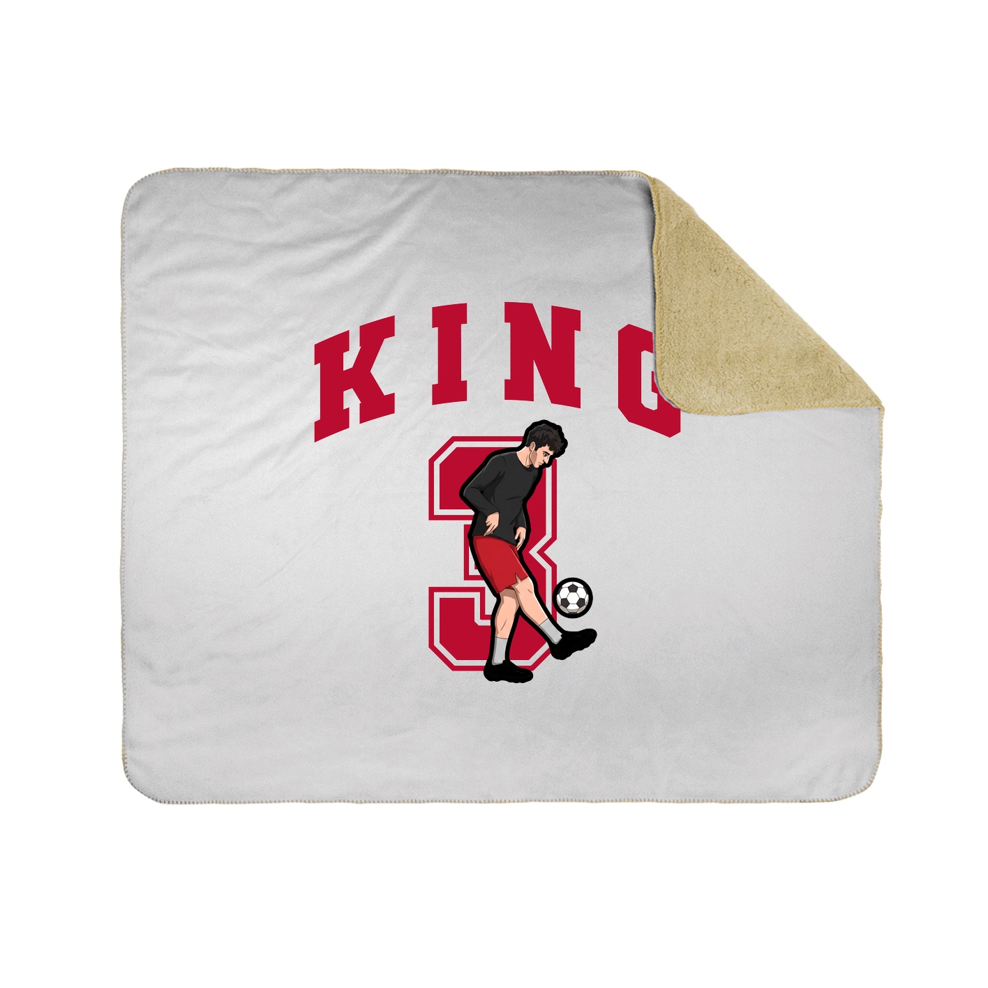 Throw Blanket — Number in White