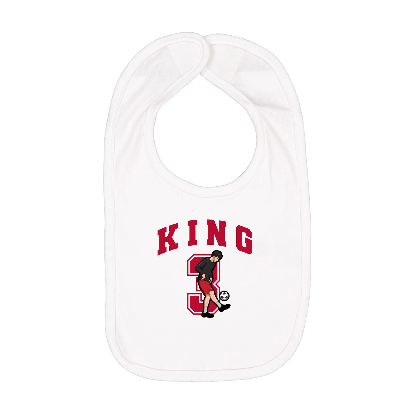 Infant Bib — Number in White