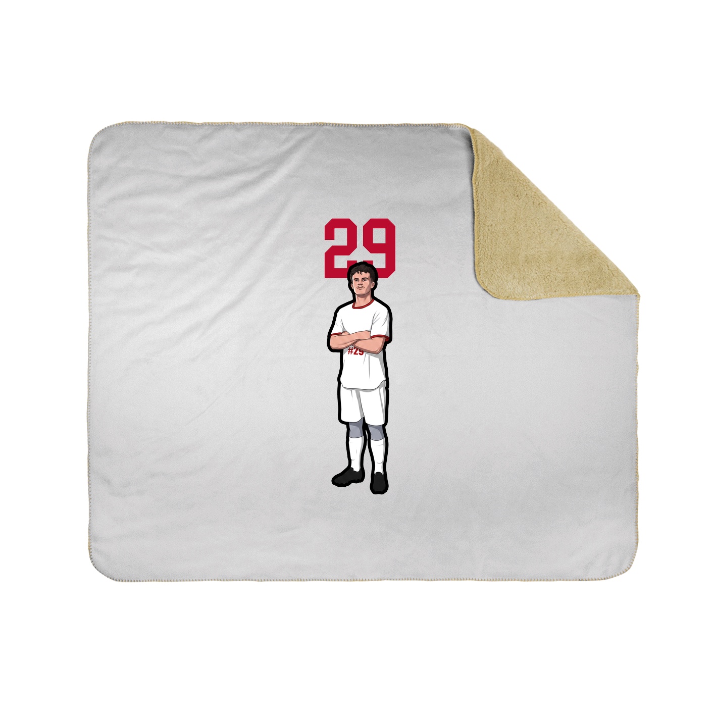 Throw Blanket — Number Top in White