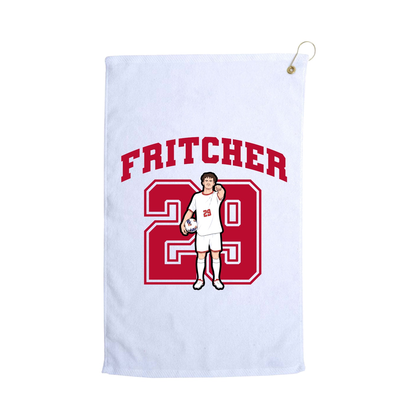 Golf Towel — Number in White