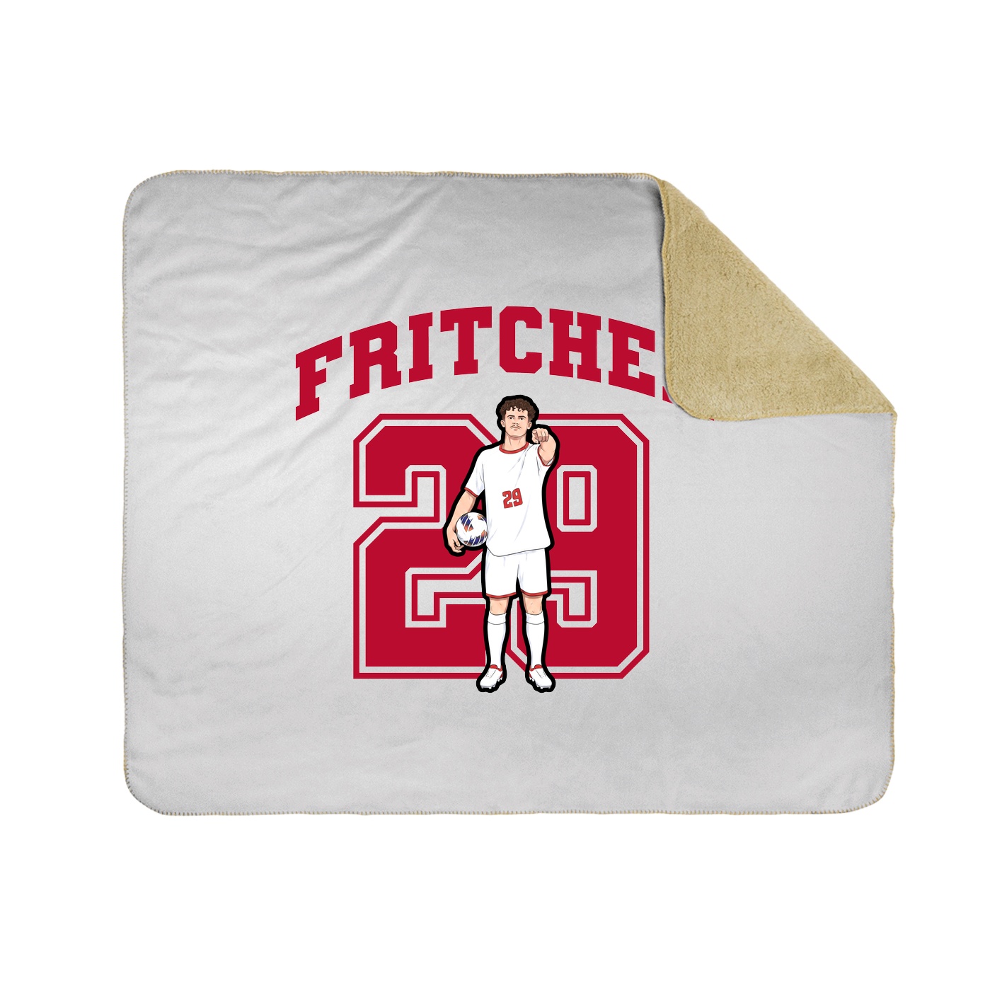 Throw Blanket — Number in White