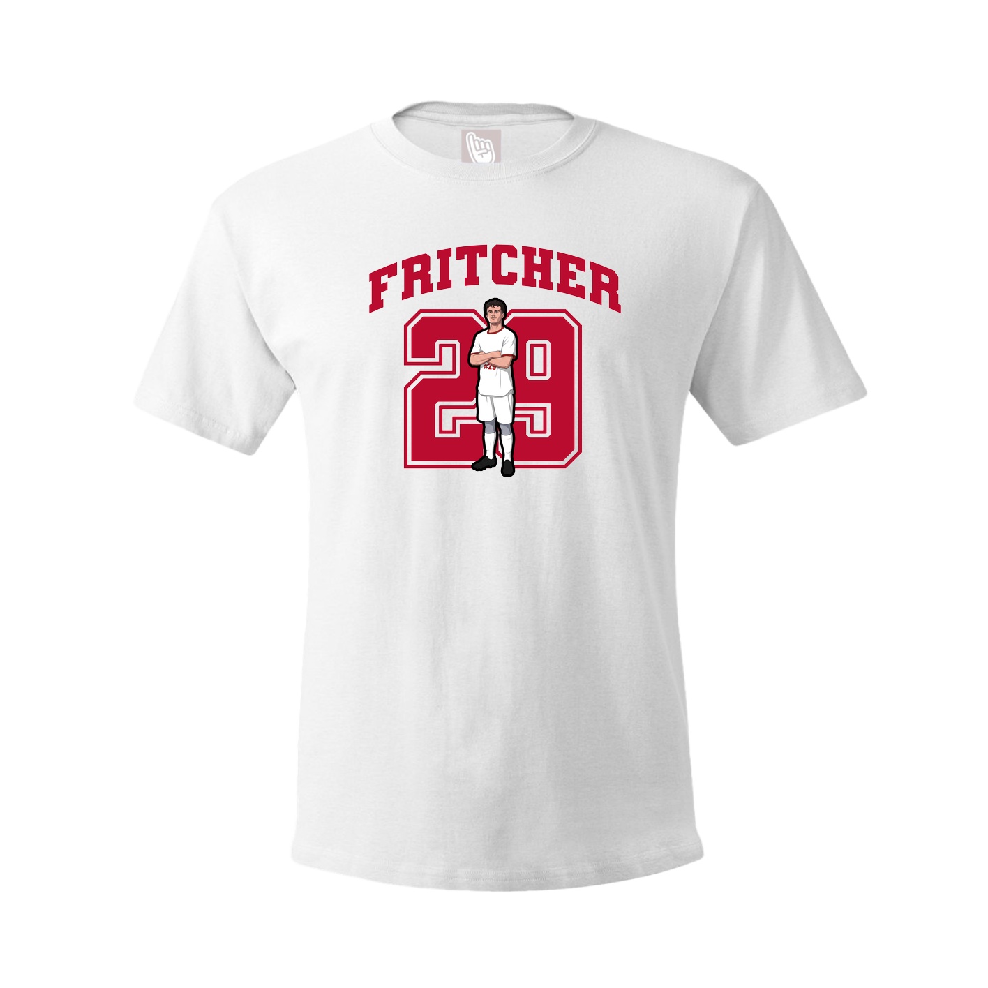 Youth Tee — Number in White