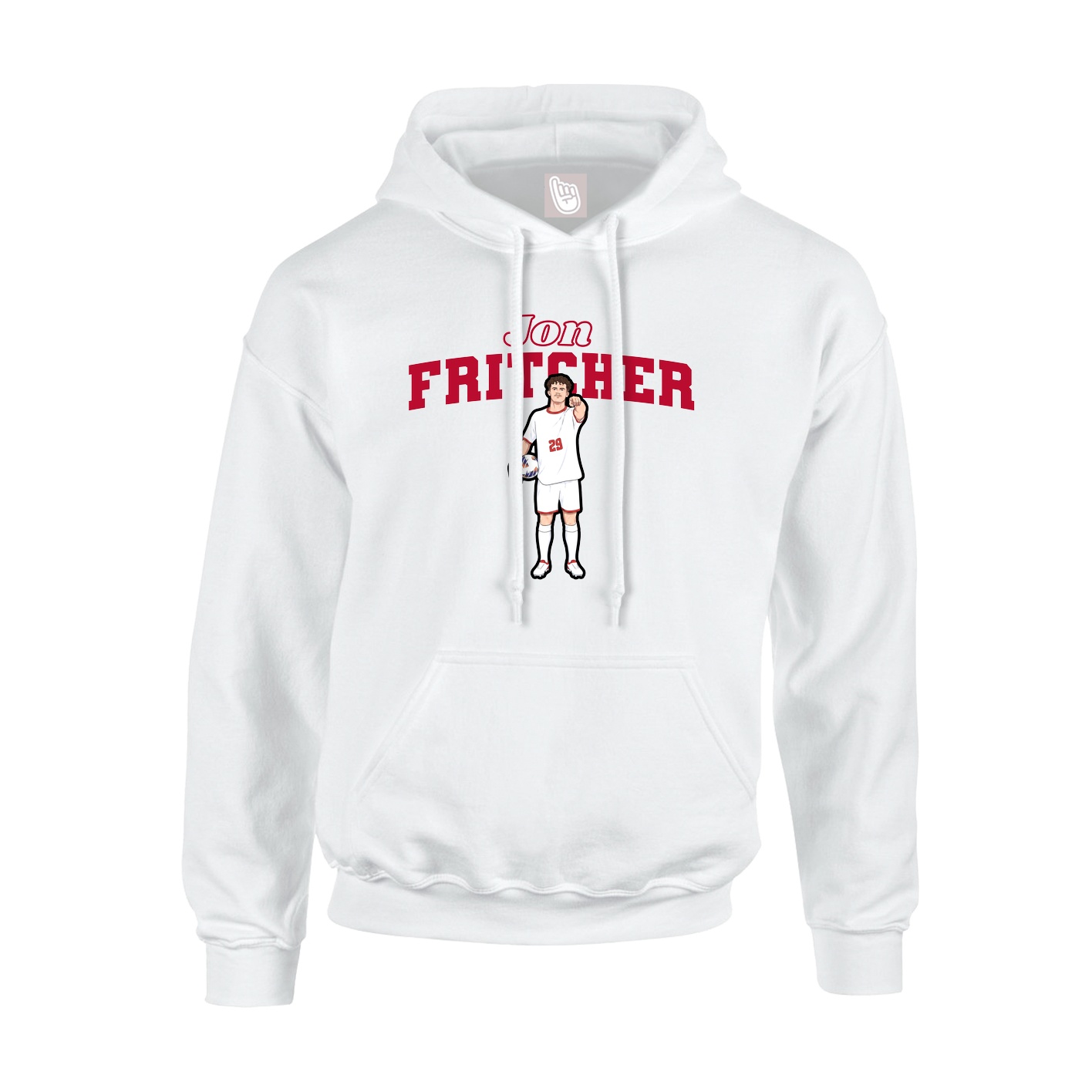Hoodie — Name Arch in White