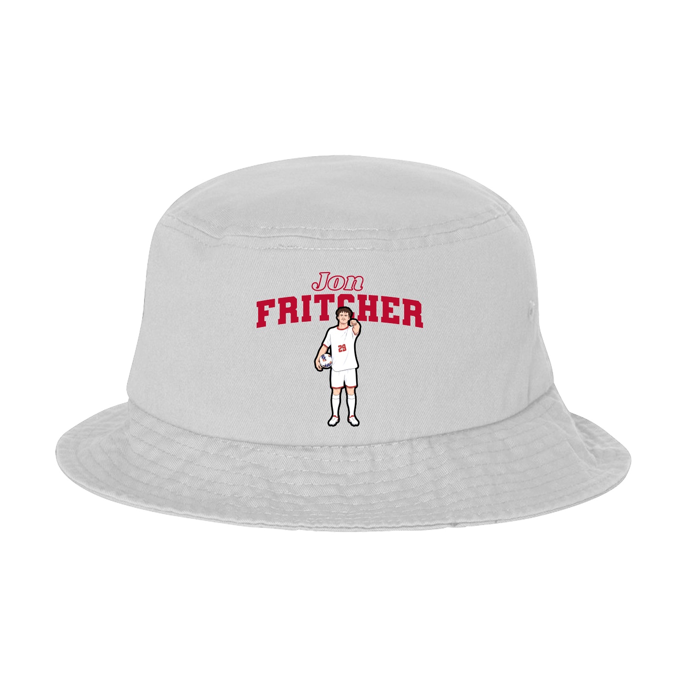 Bucket Cap — Name Arch in White