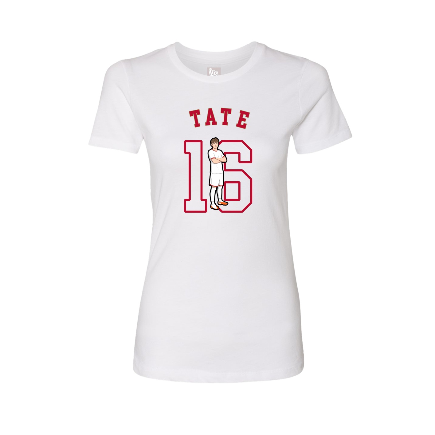 Fitted Women's Tee — Shirsey Arch in White
