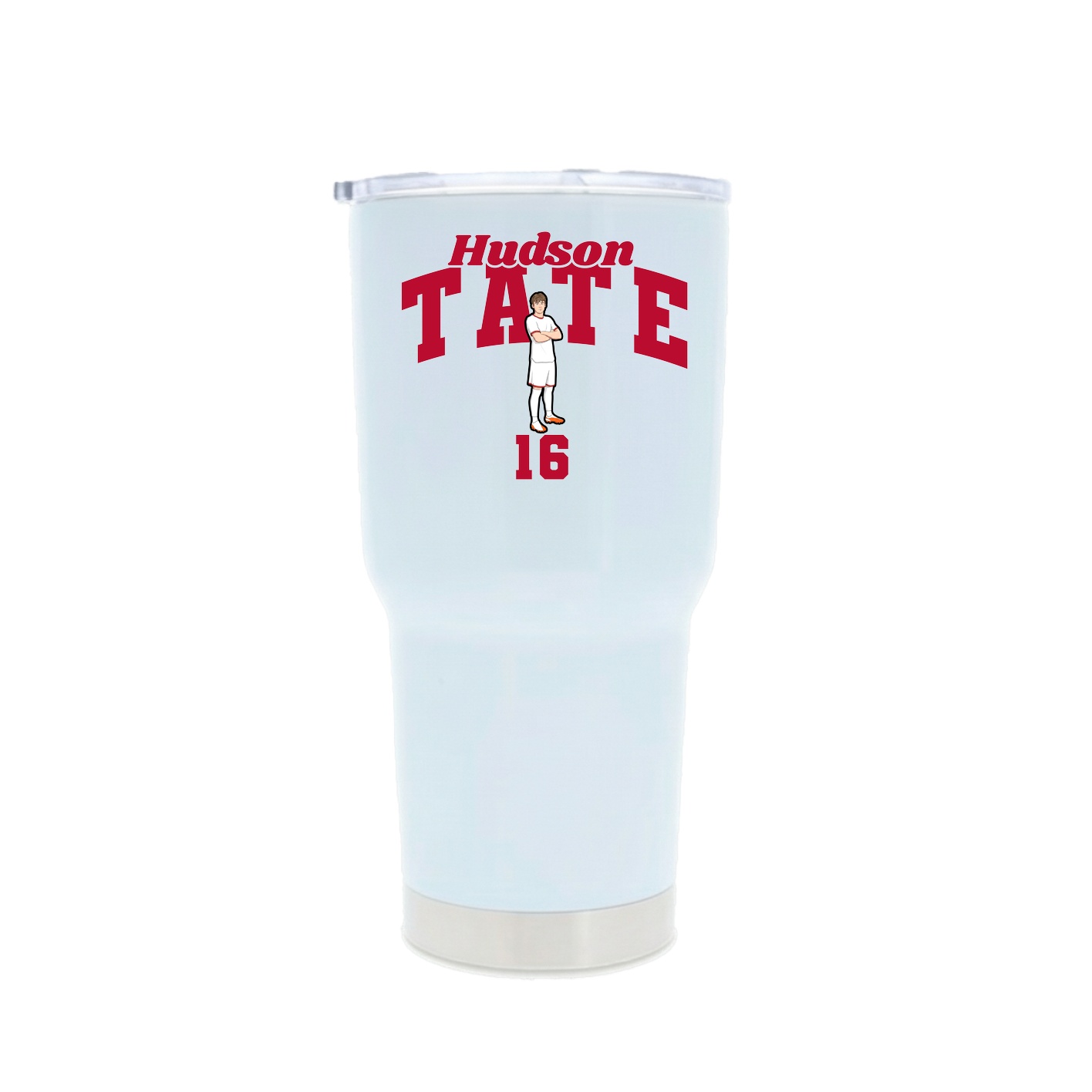 30oz Stainless Steel Tumbler — Signature Arch in White
