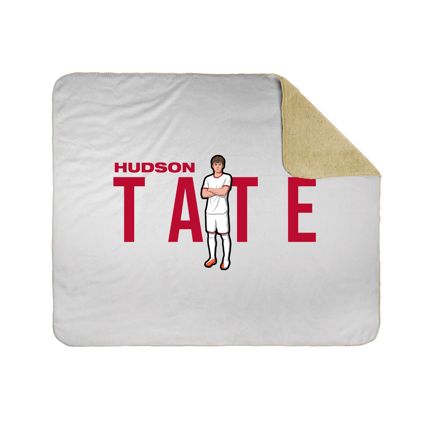 Throw Blanket — Player Name in White