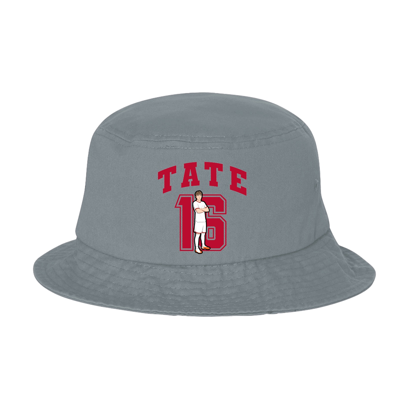 Bucket Cap — Number in Grey