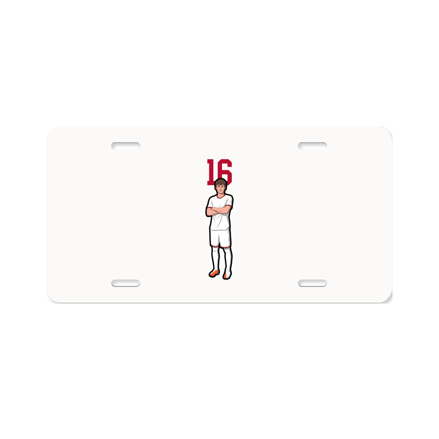 License Plate — Number Top in Classic