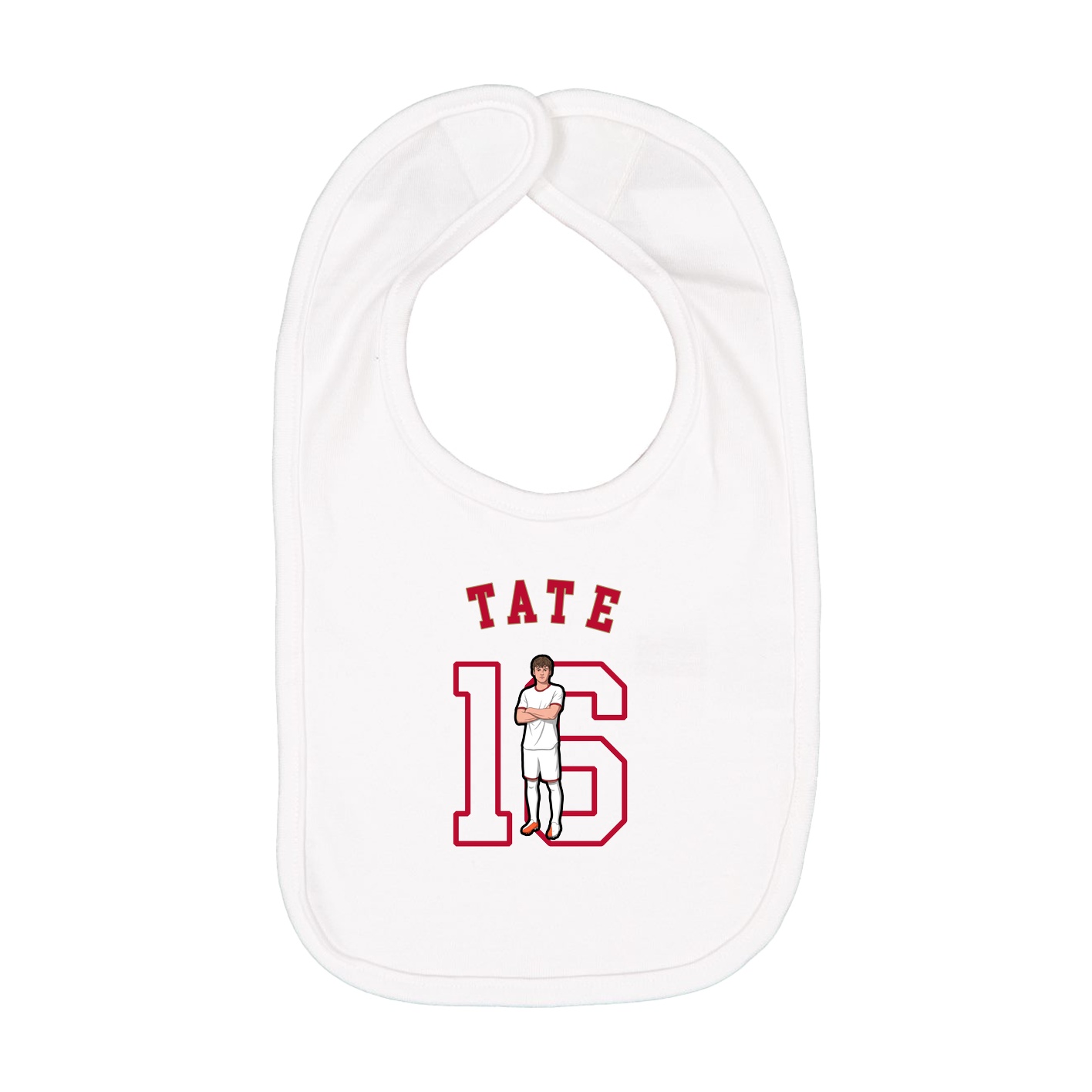 Infant Bib — Shirsey Arch in White