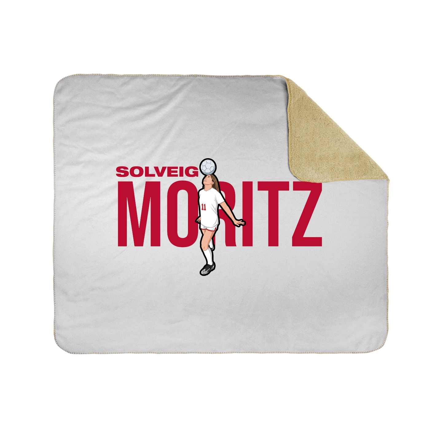Throw Blanket — Player Name in White